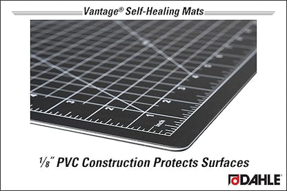 Dahle Vantage 10674 Premium Self-Healing Cutting Mat, 36"x48", 1/2" Grid, 5 Layers for Max Healing, Perfect for Crafts & Sewing, Black
