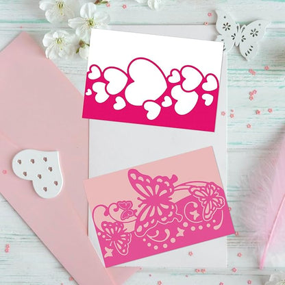 9PCS Die Cuts for Card Making Metal Cutting Dies Flower Butterfly Dragonfly Bird Bubbles Love Heart Happy Birthday Cake Cutting Embossing Stencil Template DIY Paper Cards Album Decoration