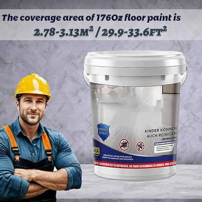 Epoxy Floor Paint, Epoxy Colored Sand Floor Paint, High-Gloss Marble Effect Self-Leveling Coating, Waterproof, Non-Slip, Ultra-Durable for Garage, Basement, Wood Floors (Sapphire Blue,2.2 lb)