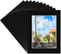 15 Pack 12x16 Black Picture Mats, Frame Mattes for 9x12 Pictures Display Photo Frame Mat Core Bevel Cut Mat Board Show Kit for Photos, Prints, Artworks