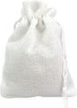 Palmhomee Pack of 25 Burlap Gift Bags with Drawstring Linen Jewelry Pouches Wedding Hessian Jute Bags for Birthday and Treat Pouches Party Wedding Favors Gift (4x5.6 Inch, White)