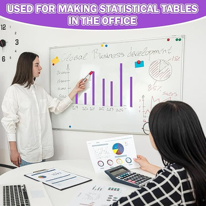 Magnetic Tape Roll Thin Strips, 0.39 Inch x 66 Feet Magnetic Board Dividers Whiteboard Graphic Decorative Tape Marking Line for Classroom Office Art Accessories(Purple)