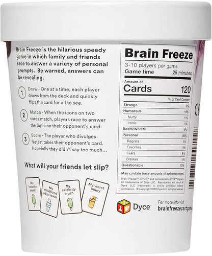 Brain Freeze Party Game - The Hilarious Speak-Before-You-Think Family Card Game for Kids, Teens, College Students, Adults + Families, at Fun Parties and Board Games Night with Friends
