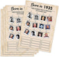 QUPT 1930s-themed Birthday Party Game Cards, Pack of 31 Cards for Adults, 5x7 Inches, Unisex, No Batteries Required
