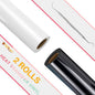 HTVRONT Heat Transfer Vinyl Rolls - 2 Pack 12" x 8ft Black and White HTV Vinyl for Shirts, Iron on Vinyl for All Cutting Machine - Easy to Cut & Weed for Heat Transfer Design (Black and White)
