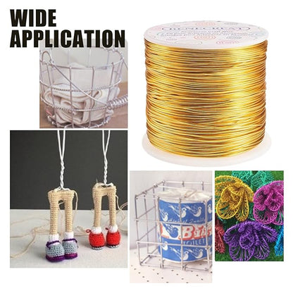 BENECREAT 15 Gauge 220FT Aluminum Jewelry Craft Wire - Anodized Metal Beading Wire for Floral Craft, Gem Wrapping, Necklace & Bracelet Making - Copper Tone