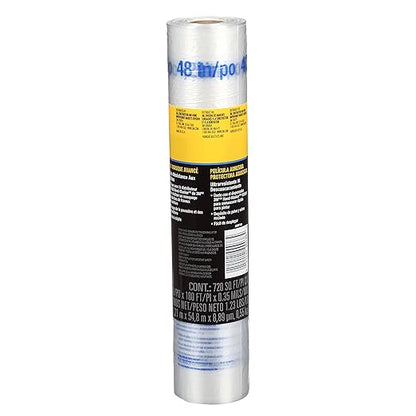 3M Hand Masker Advanced Masking Film, 48 in x 180 ft, Static Cling Keeps Film in Place, Prevents Liquids From Bleeding Through, Flake Resistant, For Indoors & Outdoors Use, 1 Roll (AMF48)