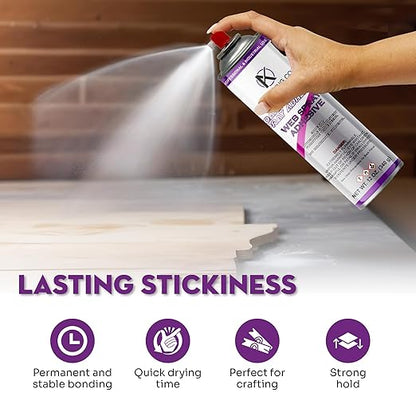 AK Trading Professional Quality General Multipurpose Spray Adhesive, 12-Ounce for Acoustic Panels & Craft Upholstery Foam Adhesive & Fabric Glue - 12 Pack