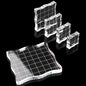 5PCS Clear Acrylic Block for Stamping, Acrylic Stamp Block Stamping Tools for DIY Crafts, Stamping Block Decorative Stamp Block with Grid Lines, Clear Stamping Blocks Tools Set