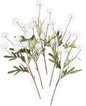 Floroom 5pcs White Faux Silk Mums Artificial Flowers, Bulk Fake Small Mini Chrysanthemums with Stems for DIY Wedding Centerpieces Floral Arrangements Vase Fillers Home Decorations