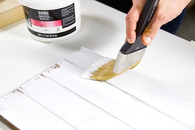 Liquitex BASICS Gesso Surface Prep Medium, 3.78L (128-oz) Tub, White