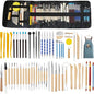 61PCS Clay Sculpting Tools Kit, Clay Pottery Carving Tool Kit with Wooden & Stainless Steel Clay Tools, Professional Clay Sculpting Tool for Adults, Sculpting Tools for Air Dry Clay, Polymer, Ceramic