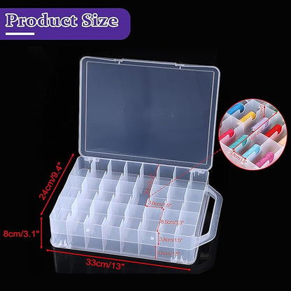 OwnMy 2 Pack 46 Grids Sewing Thread Organizer, Double-Sided Thread Spool Storage and Organizer Boxes, Plastic Embroidery Threads Embroidery Floss Organizers Boxes for Small Toys Cars, Sewing Crafts