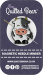 The Quilted Bear Needle Minder - Needle Minder Magnet for Keeping Sewing & Embroidery Needles, Cross Stitch Needles Safe - Stress Free Stitching Cross Stitch Supplies & Embroidery Supplies (Cow)