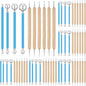 Teenyyou 6 Sets Dot Painting Tools 60 Pcs Clay Pottery Modeling Metal Embossing Tools Ceramic Clay Dotting Supplies for Painting Mandalas Pottery Art Rock