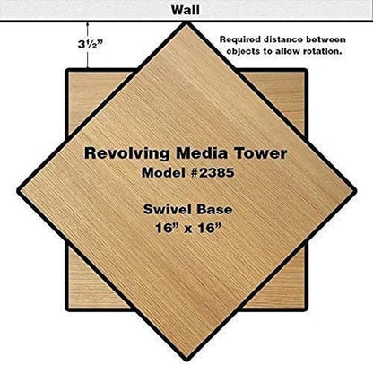 Venture Horizon Revolving Media Tower 600 Walnut