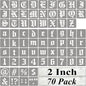 2 Inch Alphabet Letter Stencils for Painting - 70 Pack Old English Letter Stencil Templates with Numbers and Signs for Painting on Wood, Reusable Letters Stencils for Chalkboard Wood Signs & Wall Art
