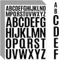Bemeol Letter Stickers 1560 Pieces 30 Sheets Stick on Vinyl Letters Capital Alphabet Sticker Letter for Craft Bulletin Boards Classroom Home Business Decor(Black,1 Inch,2 Inch)