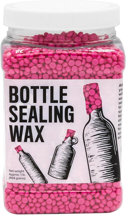 Blended Waxes, Inc. Bottle Sealing Wax, Pastille Wax Seal Beads For Wine, Beer, and Liquor Bottle Sealing, Seals Between 25-30 Bottles, 1 lb, Pink Flamingo