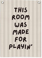 Playroom Decor Wall Banner,This Room Was Made For Playin,Playroom Sign Wall Hanging Banner Flag for Nursery,Playroom,Classroom, 18x25 Inch