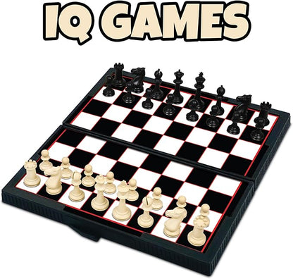 Gamie Magnetic Board Travel Games for Kids, Set Includes 12 Retro Fun Games - 5" Compact Design - Individually Boxed - Teaches Strategy & Focus, Great for Road Trip/Travel/Camping, Gift for Ages 6+