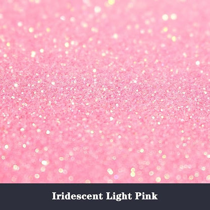 High Capacity 260g Iridescent Fine Glitter,Shaker Bottle Fine Glitter for Epoxy Resin DIY Craft,Rainbow Fine Glitter for Nail Art Face Body Glitter Tumbler Making (IRI lt Pink)