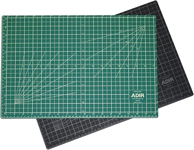 Adir Self Healing Cutting Mat - 18x24 Inches Sew Cutting Mat and Quilt Cutting Mat with 5 Layers, Double Sided Cutting Mat for Crafts - Reversible Non-Slip Cutting Pad with Grid