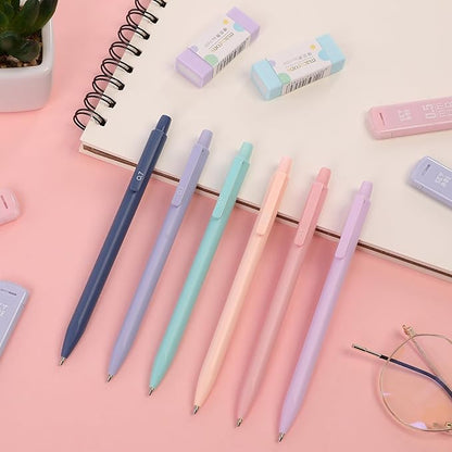 SKYDUE Cute Mechanical Pencils Set with Case, 6PCS 0.5mm & 0.7mm Mechanical Pencils, 360PCS HB Lead Refills, 4PCS Pastel Erasers, Pastel Back to School Supplies for Girls