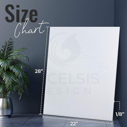White Foam Board 22 x 28 x 1/8" (3mm) Inch, 15 Pack Acid-Free Foam Core Poster Board Sheets for Art, Crafts, Presentation, Vision Board, Signboard, and Party Decorations