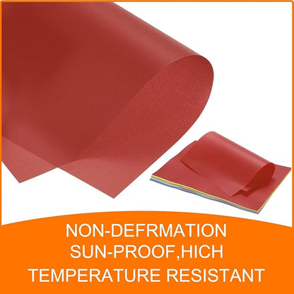 MECCANIXITY Colored Vellum Paper, 20 Sheet Red Transparency 11.7 x 8.2 Printable Vellum Paper, Translucent Vellum Sheets for Printing Wedding Invitations, Ink Jet Laser Printer