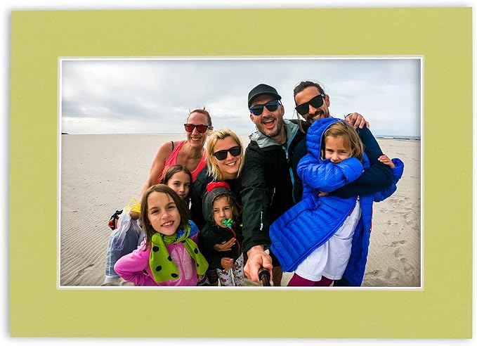 5x7 Mat for 8.5x11 Frame - Precut Mat Board Acid-Free Pistachio Green 5x7 Photo Matte For a 8.5x11 Picture Frame, Premium Matboard for Family Photos, Show Kits, Art, Picture Framing, Pack of 100 Mats