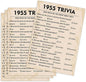 QUPT 70th Birthday Party Games, 1955 Trivia Games, Birthday Party Supplies for Adults, Fun 1955s Party Game, Pack of 30 Cards