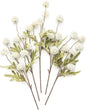 Floroom 5pcs Ivory Faux Silk Mums Artificial Flowers, Bulk Fake Small Mini Chrysanthemums with Stems for DIY White Wedding Centerpieces Floral Arrangements Vase Fillers Home Decorations