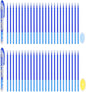 PATIKIL 2Pcs Erasable Gel Pens with 50 Refills & 2 Erasers, 0.5mm Heat Erasable Pens for Fabric Blue Ink Fabric Marking Pen for Sewing Quilting Planner Writing