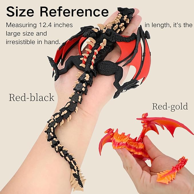 Wyvern Castle Dice Tower (with 5 polyhedral dice and a Dragon) for Table Games, D&D & RPG Games,Perfect Table Decoration and Party Surprise Gifts (Red Black)
