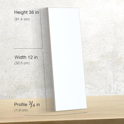 PHOENIX 12x36 Inch 3 Pack Artist Canvas - Large Skinny Stretched Canvases for Painting - 3/4 Inch Profile, 100% Cotton 11 Oz. Gesso Primed White Blank Professional Canvas Oil & Acrylic Paints