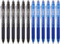 ParKoo Retractable Erasable Gel Pens Clicker Fine Point 0.7 mm, No Need for White Out, 6 Black/6 Blue Ink for Completing Sudoku and Crossword Puzzles