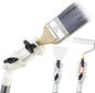 Multi Angle Paint Brush Extender V2, Long Handle Paint Brush, Extension Pole Attachments for Paint Roller, Paint Edger Tool for High Ceilings, Corner Painting Tool for Paint Extension Pole (White)