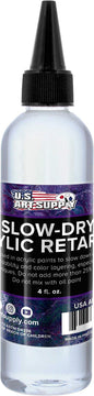 U.S. Art Supply Acrylic Retarder Liquid - 4-Ounce - For Slowing Dry Times of Acrylic Paint for Pouring - Gives you more working time with your Pour