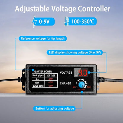 Foam Cutter Tool with Digital Voltage Controller, 100-240V /18W 4 in 1 Hot Foam Cutter Set with Marker Pen