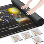 Nattork Jigsaw Puzzle Mat Roll Up，Portable Saver Pad Up to 2000 Pieces，with Non-Slip Rubber Bottom，4 Puzzle Sorting Trays & 1 Storage Bag