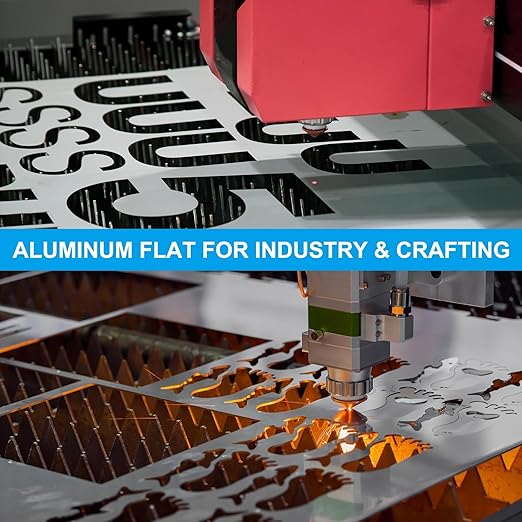 PATIKIL 6061 T651 Aluminum Sheet Metal 16 x 12 x 1/8(0.125") Inch 2Pcs Flat Plain Aluminum Plate Covered Stock with Protective Film, Heat Rectangle 3MM for Lndustry Crafting