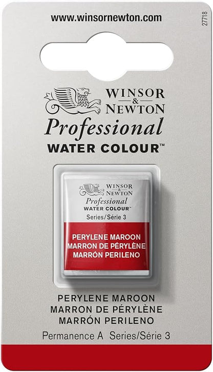 Winsor & Newton Professional Water Colour Paint, Half Pan, Perylene Maroon