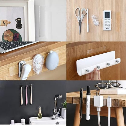 BRAVESHINE 9.8FT Sticky-Back Wall Tape - Double Sided Nano Tape - Self Adhesive Mounting Tape - Washable Picture Hanging Fasteners for Home Office Use