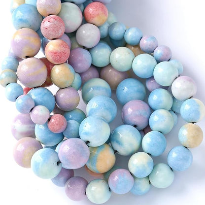 12mm 32pcs Natural Alxa Rainbow Stone Beads for Jewelry Making Energy Healing Power Stone Beads DIY Bracelet Necklace Accessories 15"