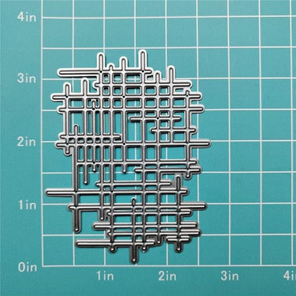 1Pc Silver Irregular Lines Metal Cutting Dies for Card Making, Paper Embossing Die-Cuts Sets, DIY Scrapbooking Photo Album Arts Crafts Templates, Stencils for Holiday Christmas Decoration，Scrapbooking