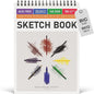 BEECHMORE BOOKS 9x12 Spiral Sketchbook – 140 GSM Acid-Free Paper, 100 Perforated Pages, A4 Art Sketch Pad for Drawing & Sketching, Artists, Adults