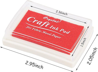 Ink Pads, Stamp Pads for Rubber Stamps, 15 Solid Colors Available for Craft Scrapbooking Fingerpaint on Paper Wood Fabric