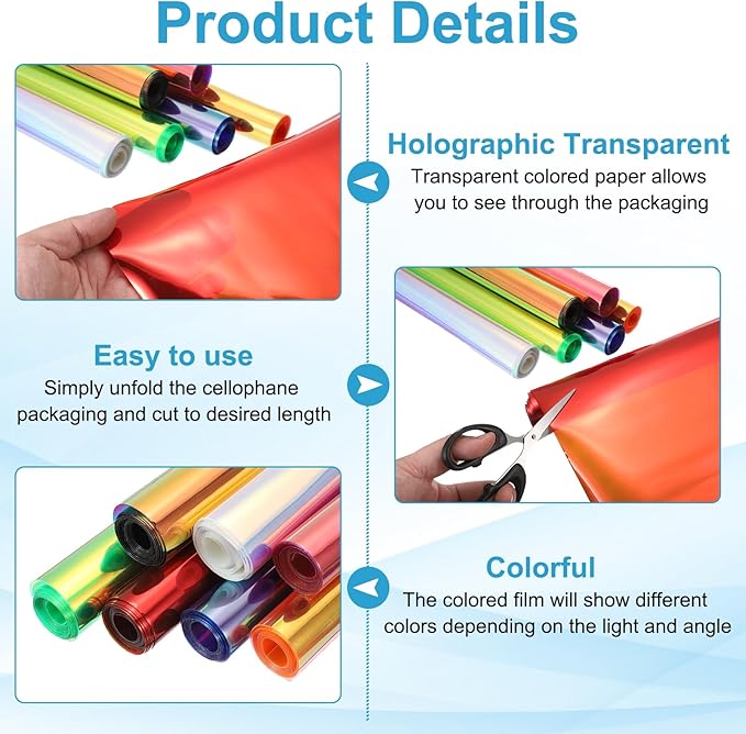MECCANIXITY Holographic Clear PVC Vinyl Film Holographic PVC Fabric Waterproof Dichroic Film 12 x 48 Inch for Handbags Bows Earrings DIY Craft,Laser Dark Green