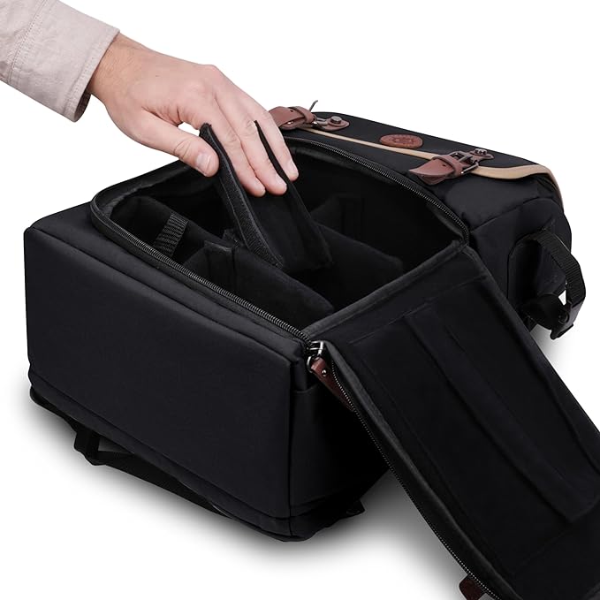ENHANCE Designer Edition TCG Backpack - MTG Deck Bag Card Binder Space, TCG Deck Box Storage, MTG Playmat Holder - Card Storage Compatible with Magic the Gathering, Pokemon, Lorcana (Canvas Black)